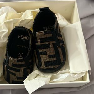 Baby fendi slide on shoes